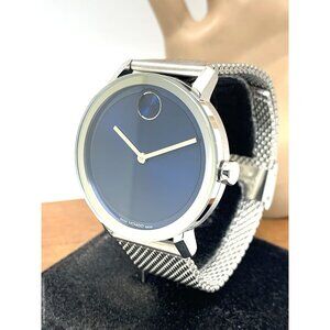 Movado Men's Watch 3600901 Blue Dial Swiss Quartz Silver Stainless Steel 40mm